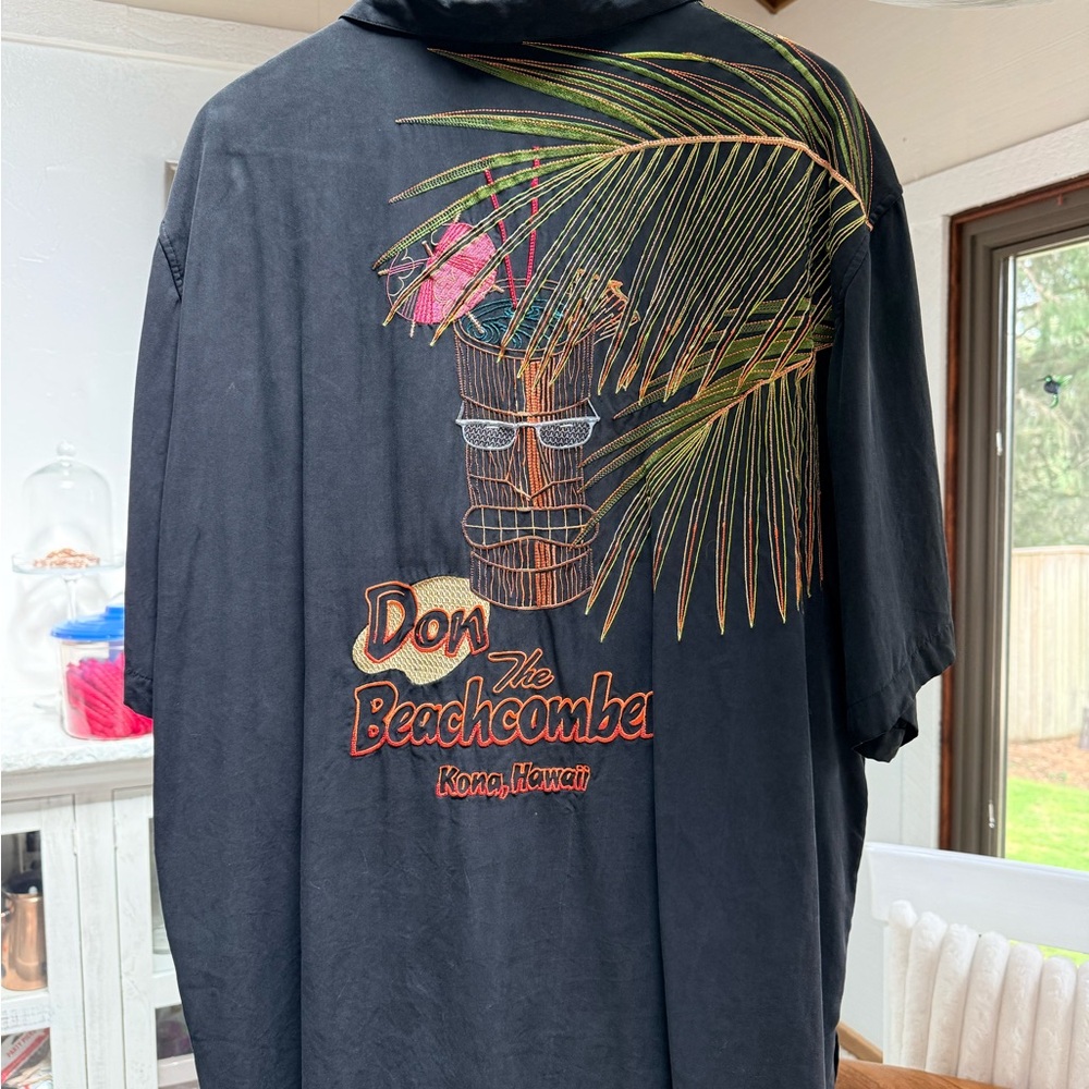 Tori Richards “Don the Beachcomber” with Tan Embroidered and TIKI back